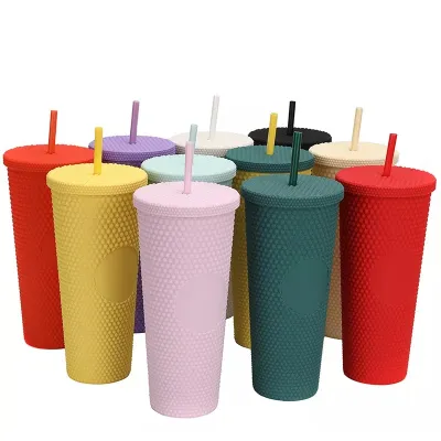ly 2 lớp nhiều màu 700ml kèm ống hút ly 2 lớp nhiều màu 700ml kèm ống hút