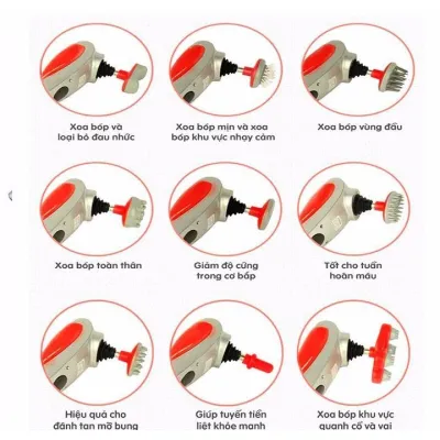 máy massage cầm tay - máy massage đa năng 10 đầu