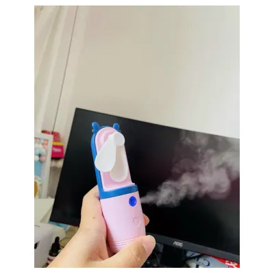 máy phun sương mini kèm quạt cầm tay nhiều màu sắc máy phun sương mini kèm quạt cầm tay nhiều màu sắc