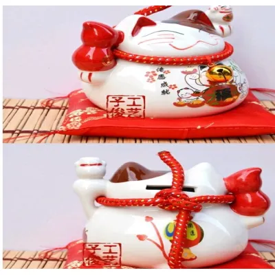 mèo thần tài bằng sứ - mèo thần tài gốm sứ cao cấp cao 13cm mèo thần tài bằng sứ - mèo thần tài gốm sứ cao cấp cao 13cm
