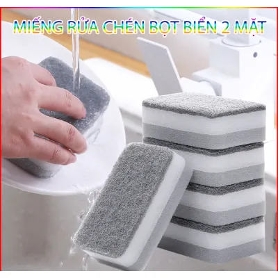 Miếng Bọt Biển 3 Lớp Dùng Để Lau Chùi, Rửa Chén Dụng Cụ Nhà Bếp Đa Năng Miếng Bọt Biển 3 Lớp Dùng Để Lau Chùi, Rửa Chén Dụng Cụ Nhà Bếp Đa Năng