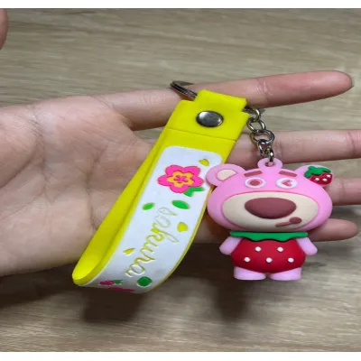 móc khoá hình gấu dâu tây dễ thương thời trang độc lạ móc khoá hình gấu dâu tây dễ thương thời trang độc lạ