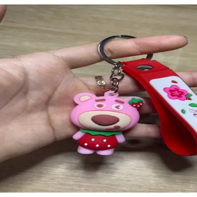 móc khoá hình gấu dâu tây dễ thương thời trang độc lạ móc khoá hình gấu dâu tây dễ thương thời trang độc lạ