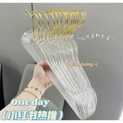 móc quần áo trong suốt kim tuyến ánh vàng phong cách hàn quốc móc quần áo trong suốt kim tuyến ánh vàng phong cách hàn quốc