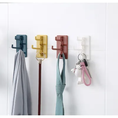 móc treo đồ dán tường 4 móc xoay 180 độ siêu dính móc treo đồ dán tường 4 móc xoay 180 độ siêu dính