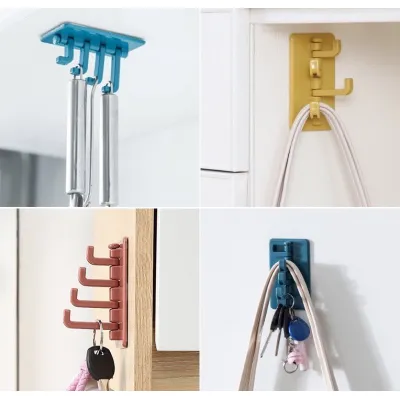 móc treo đồ dán tường 4 móc xoay 180 độ siêu dính móc treo đồ dán tường 4 móc xoay 180 độ siêu dính