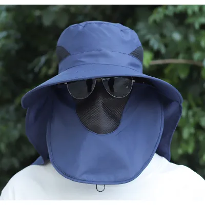 mũ chống nắng rộng vành - mũ rộng vành che nắng kèm khẩu trang thiết kế tháo rời