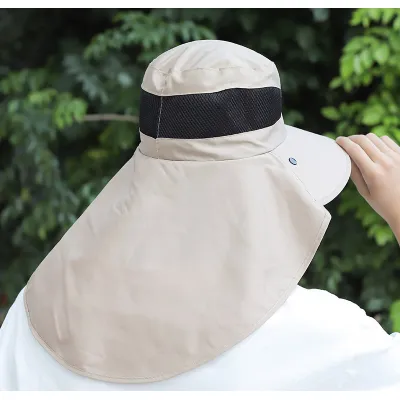 mũ chống nắng rộng vành - mũ rộng vành che nắng kèm khẩu trang thiết kế tháo rời