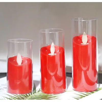 Nến Điện Tử Giả Đèn Led Hình Nến Không Khói Trang Trí 10X5Cm