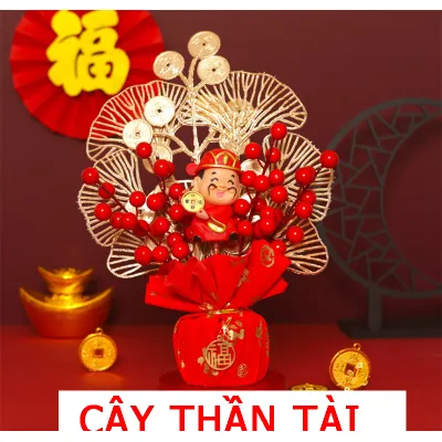 Nhánh Cây Thần Tài Tiền Vàng Decor Trang Trí Tết Cực Sang Trọng 27x21cm Nhánh Cây Thần Tài Tiền Vàng Decor Trang Trí Tết Cực Sang Trọng 27x21cm