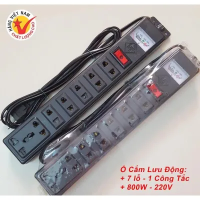 ổ cắm điện lý trung 6 phích 2 chấu, 1 phích 3 chấu dây dài 1.5m công suất 800w ổ cắm điện lý trung 6 phích 2 chấu, 1 phích 3 chấu dây dài 1.5m công suất 800w
