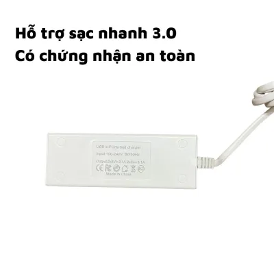 ổ cắm sạc điện thoại - ổ sạc điện thoại đăng năng 4 cổng hỗ trợ sạc nhanh
