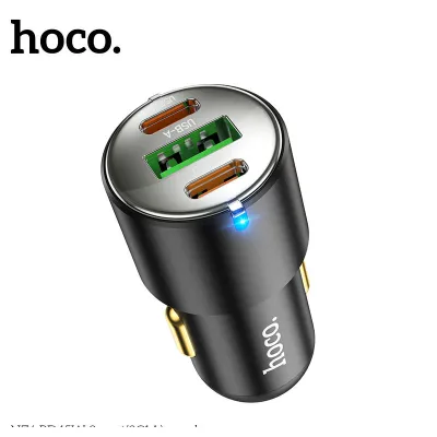 ô tô | bộ sạc xe hơi hoco nz6 pd45w q.c 3.0 cao cấp hỗ trợ 2 cổng type c, 1 usb-a ô tô | bộ sạc xe hơi hoco nz6 pd45w q.c 3.0 cao cấp hỗ trợ 2 cổng type c, 1 usb-a