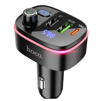 ô tô | tẩu sạc nhanh hoco e62 pd20w qc3.0 bluetooth v5.0, usb, đài fm có lcd ô tô | tẩu sạc nhanh hoco e62 pd20w qc3.0 bluetooth v5.0, usb, đài fm có lcd