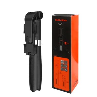 phụ kiện camera - máy ảnh | gậy chụp hình bluetooth selfie stick 3 chân l01 đầu xoay 360 độ kèm remote bluetooth