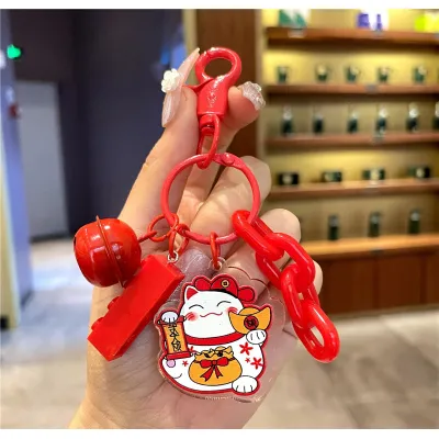 phụ kiện thời trang | móc khoá hình mèo thần tài kèm chuông và phụ kiện phụ kiện thời trang | móc khoá hình mèo thần tài kèm chuông và phụ kiện