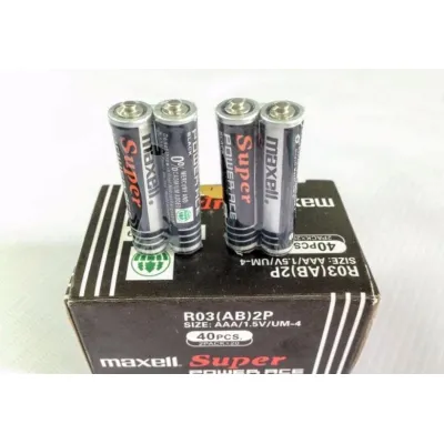 pin | set 20 viên pin tiểu aaa maxell super 1.5v (đen) pin | set 20 viên pin tiểu aaa maxell super 1.5v (đen)