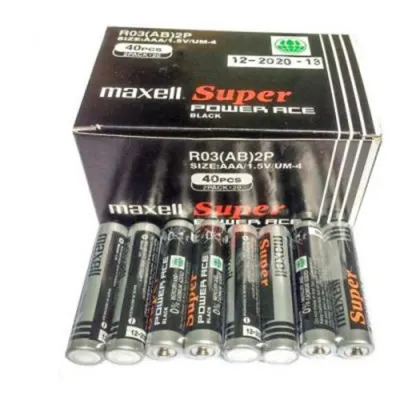 pin | set 20 viên pin tiểu aaa maxell super 1.5v (đen) pin | set 20 viên pin tiểu aaa maxell super 1.5v (đen)