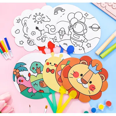 quạt tô màu - tô màu cái quạt cho bé quạt tô màu - tô màu cái quạt cho bé