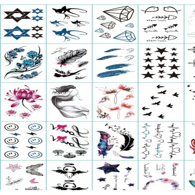 set 30 miếng dán hình xăm nước dán tatoo xăm tạm thời set 30 miếng dán hình xăm nước dán tatoo xăm tạm thời