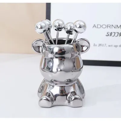 set 6 que xiên hoa quả kèm cốc đựng hình gấu sáng bóng set 6 que xiên hoa quả kèm cốc đựng hình gấu sáng bóng