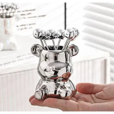 set 6 que xiên hoa quả kèm cốc đựng hình gấu sáng bóng set 6 que xiên hoa quả kèm cốc đựng hình gấu sáng bóng