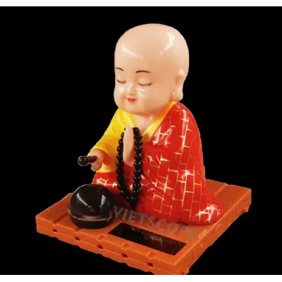 sư thầy gõ mõ - tượng thầy chùa gõ mỏ mini sư thầy gõ mõ - tượng thầy chùa gõ mỏ mini