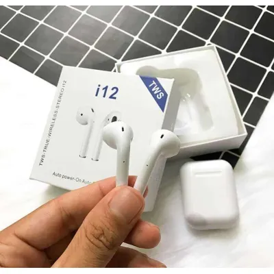 tai nghe bluetooth i12 tws 5.0 không dây có đế sạc cảm ứng vân tay tai nghe bluetooth i12 tws 5.0 không dây có đế sạc cảm ứng vân tay