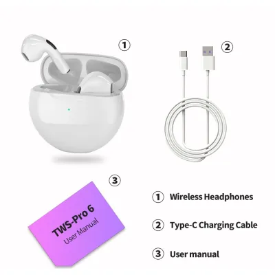 tai nghe nhét tai | tai nghe bluetooth tws pro 6 v5.1 nghe hay thời trang tai nghe nhét tai | tai nghe bluetooth tws pro 6 v5.1 nghe hay thời trang