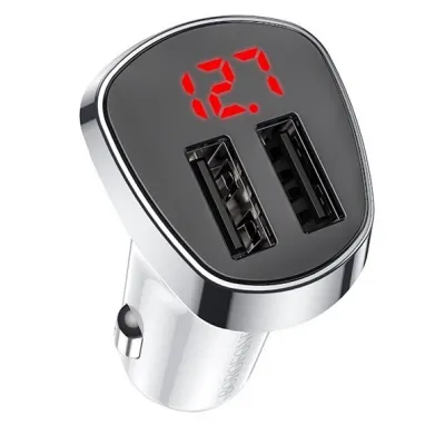 tẩu sạc xe hơi borofone bz15 12w 2.4a có lcd 2 cổng usb tẩu sạc xe hơi borofone bz15 12w 2.4a có lcd 2 cổng usb