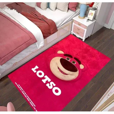 thảm chùi lau chân hình gấu lotso strawbearry đáng yêu 60x40cm thảm chùi lau chân hình gấu lotso strawbearry đáng yêu 60x40cm