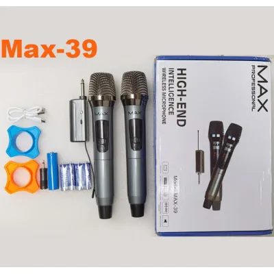 thiết bị âm thanh | combo 2 micro không dây đa năng max-39 hát hay thiết bị âm thanh | combo 2 micro không dây đa năng max-39 hát hay