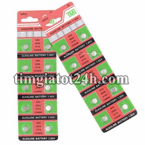 pin lr626 - pin 377a - pin ag4 vỉ 10 viên - sga0570