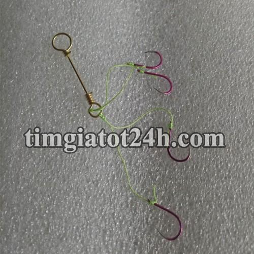 lưỡi câu đơn - bộ 4 chùm lưỡi câu đỏ cao cấp - hda23525 lưỡi câu đơn - bộ 4 chùm lưỡi câu đỏ cao cấp - hda23525