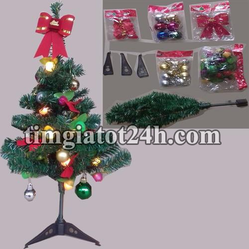 bộ cây thông noel mini 60cm - kèm đèn, phụ kiện trang trí - hda0269 bộ cây thông noel mini 60cm - kèm đèn, phụ kiện trang trí - hda0269