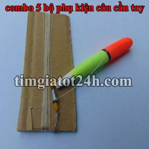 cần câu tay - 5 bộ dây phao chì lưỡi cần câu tay - hdhd004 cần câu tay - 5 bộ dây phao chì lưỡi cần câu tay - hdhd004