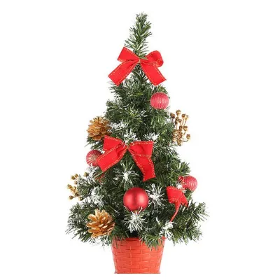 trang trí nhà cửa | chậu cây thông trang trí noel 20cm để bàn trang trí giáng sinh