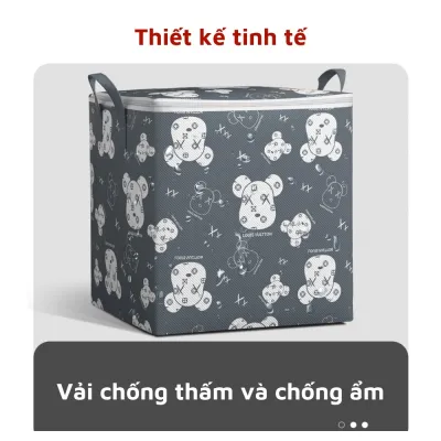 trang trí nhà cửa | hộp đựng chăn màn quần áo cỡ lớn 100l hình gấu có quai xách tiện lợi trang trí nhà cửa | hộp đựng chăn màn quần áo cỡ lớn 100l hình gấu có quai xách tiện lợi