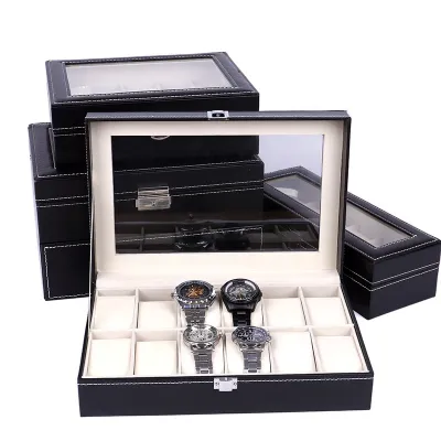 trang trí nhà cửa | hộp đựng đồng hồ 10 ngăn bằng gỗ bọc da thời trang 25x20x8cm trang trí nhà cửa | hộp đựng đồng hồ 10 ngăn bằng gỗ bọc da thời trang 25x20x8cm