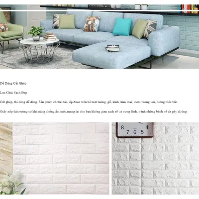 trang trí nhà cửa | miếng xốp dán tường 3d loại dày 77x70cm màu trắng trang trí nhà cửa | miếng xốp dán tường 3d loại dày 77x70cm màu trắng