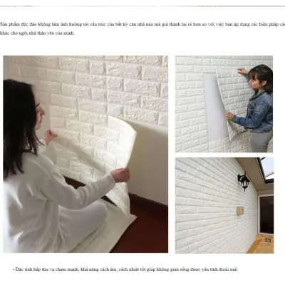 trang trí nhà cửa | miếng xốp dán tường 3d loại dày 77x70cm màu trắng trang trí nhà cửa | miếng xốp dán tường 3d loại dày 77x70cm màu trắng