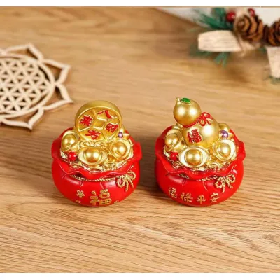 trang trí nhà cửa | túi đỏ vàng đồng tiền, hồ lô chiêu tài lộc 6x5cm trang trí nhà cửa | túi đỏ vàng đồng tiền, hồ lô chiêu tài lộc 6x5cm