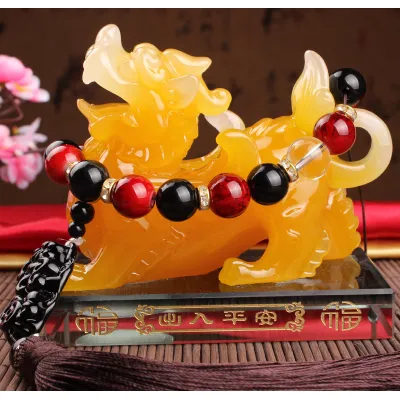 trang trí nhà cửa | tượng tỳ hưu để bàn phong thủy tặng kèm chuỗi hạt để bàn làm việc, xe hơi