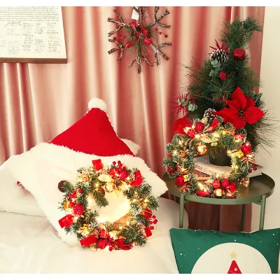 trang trí nhà cửa | vòng hoa trang trí noel 40cm có đèn led trang trí giáng sinh trang trí nhà cửa | vòng hoa trang trí noel 40cm có đèn led trang trí giáng sinh