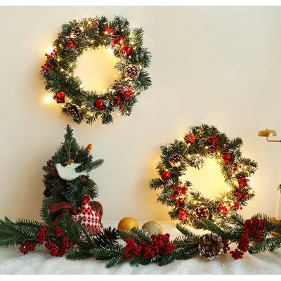 trang trí nhà cửa | vòng hoa trang trí noel 40cm có đèn led trang trí giáng sinh trang trí nhà cửa | vòng hoa trang trí noel 40cm có đèn led trang trí giáng sinh