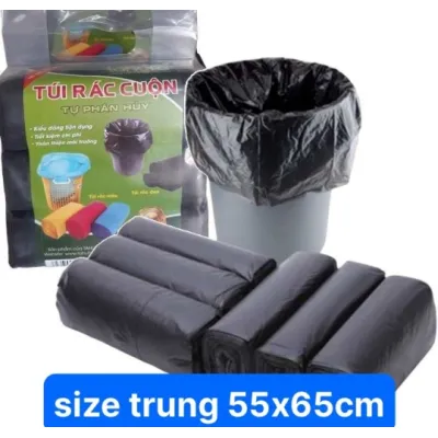 túi đựng rác giá sỉ - bao đựng rác loại trung - kích thước 65x55cm túi đựng rác giá sỉ - bao đựng rác loại trung - kích thước 65x55cm