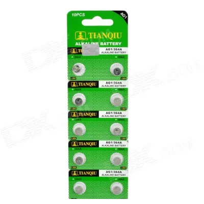 vỉ 10 viên pin ag1/lr621h/364a tianqiu 1.5v