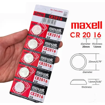 Vỉ 5 Viên Pin Cmos Maxell Cr2016 3V Tiện Dụng Đa Năng Vỉ 5 Viên Pin Cmos Maxell Cr2016 3V Tiện Dụng Đa Năng